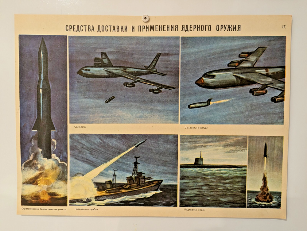 Soviet Cold War Radiation Poster - Nuclear Weapon Propaganda ☢️