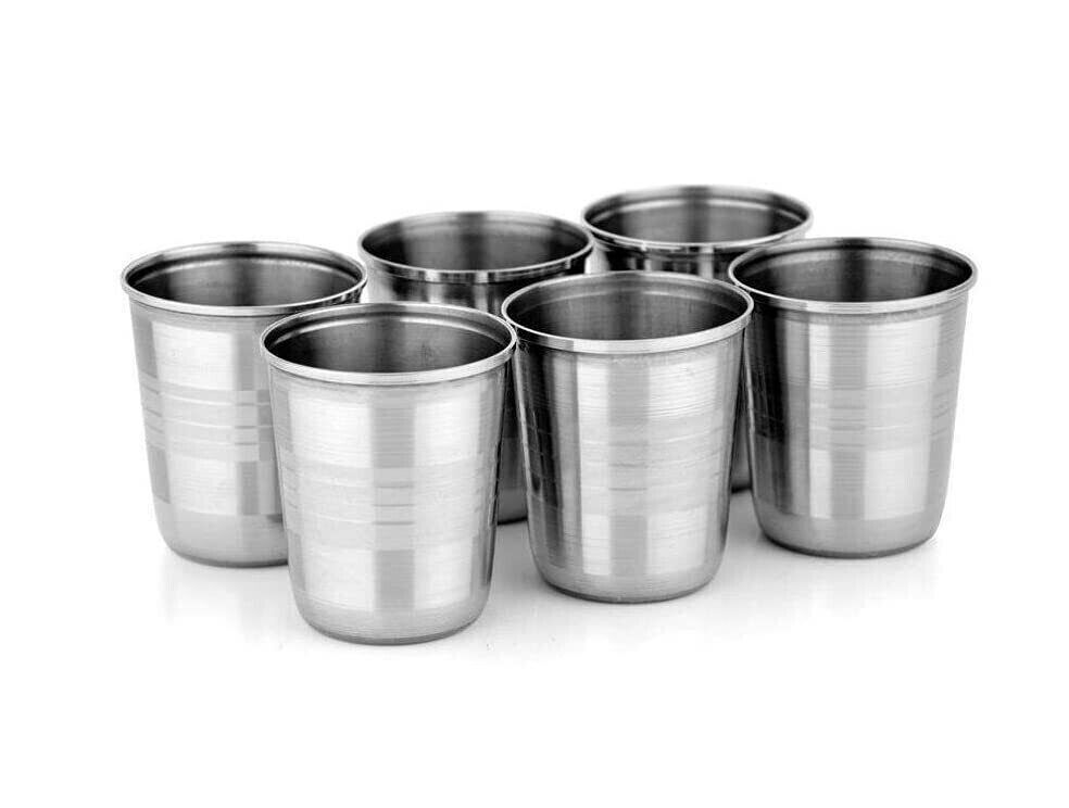 Stainless Steel glass /tumbler serving water multipurpose use 150 ml 6 pcs
