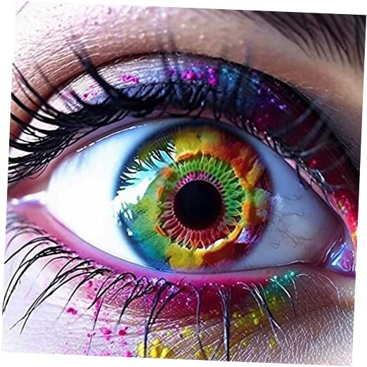 5D Diamond Art Kits for Adults Colored Eye Lashes by Number Kits, Diamond