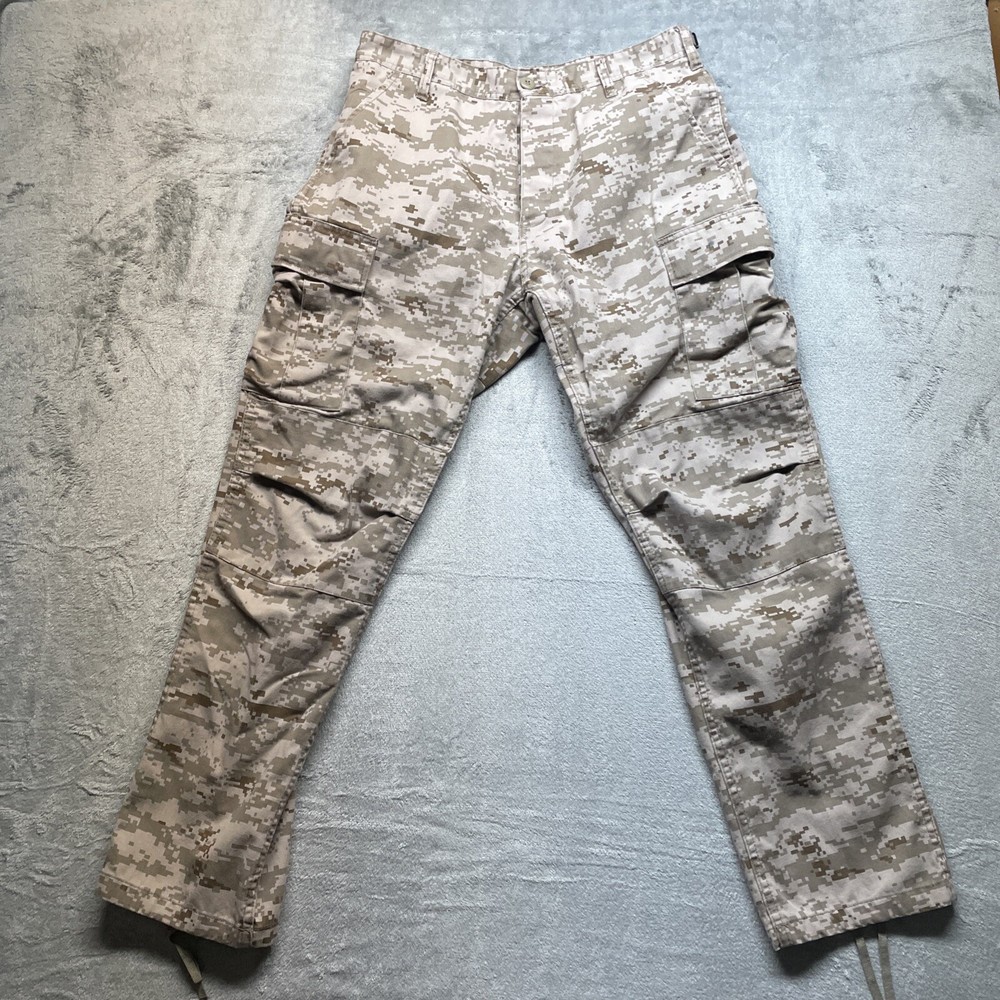 Rothco Mens Desert Digital Camo Cargo Combat Pants Size 31-35 W BDU Utility Military