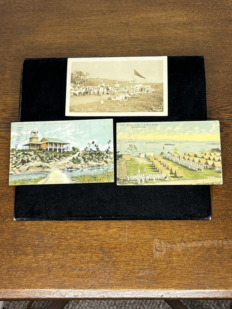 Vintage 1913 Guantanamo Bay Cuba Military Postcard Set of 3