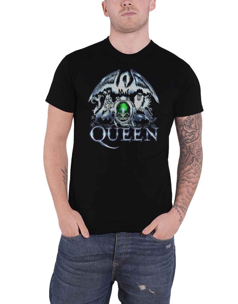 Official Black Queen Band Logo Metal Classic Crest T-Shirt New