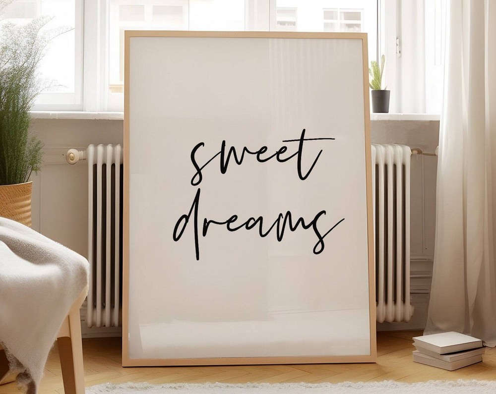 Sweet Dreams Wall Art Printable Nursery Decor Printable Sign For Bedroom Kids