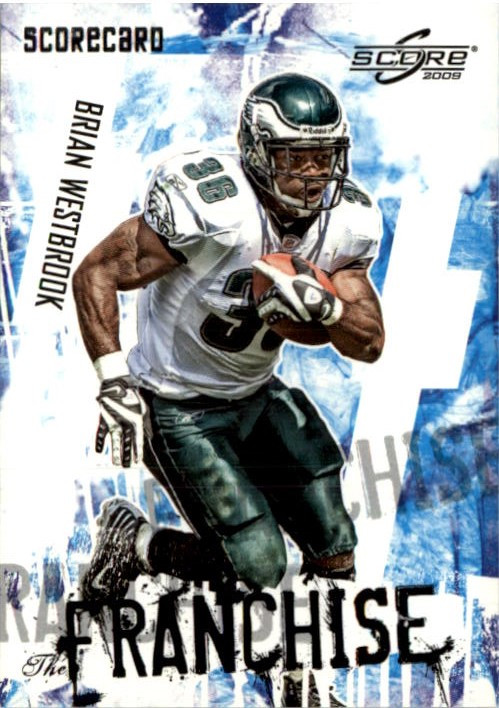 2009 Score Franchise Scorecard Eagles Football Card #7 Brian Westbrook /499