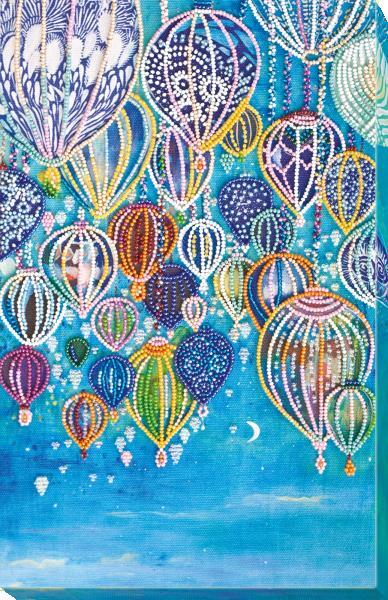Bead embroidery kit Into the sky needlework kit Art canvas beadwork pattern
