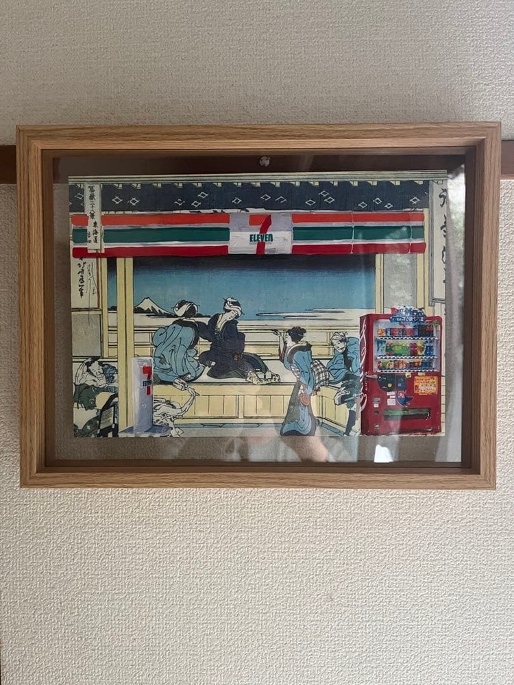 Y0227 Modern ukiyoe convenience store woodblock print