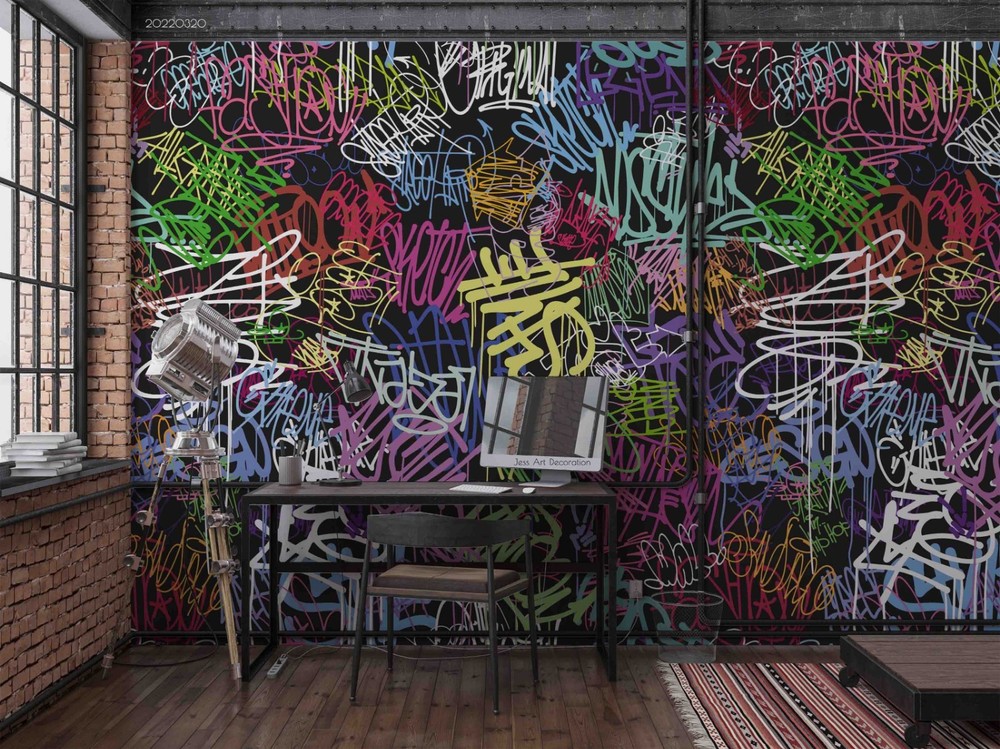 3D Abstract Graffiti Wall Murals Wallpaper Murals Wall Sticker