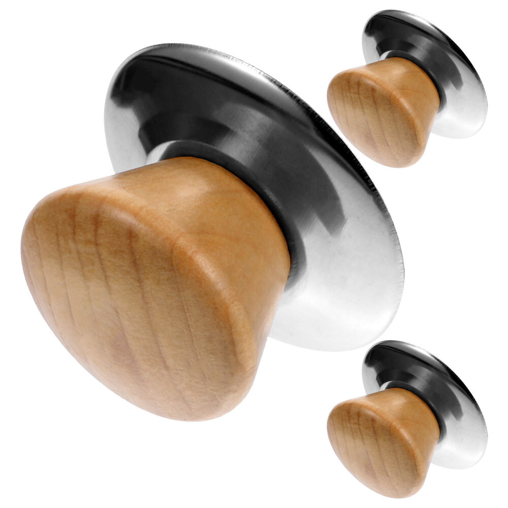 3 Replacement Pot Lid Knobs with Kettle Whistle Caps