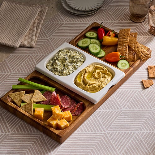 PAMPEREDCHEF Dual-Sided Charcuterie Board Set. Free Shipping