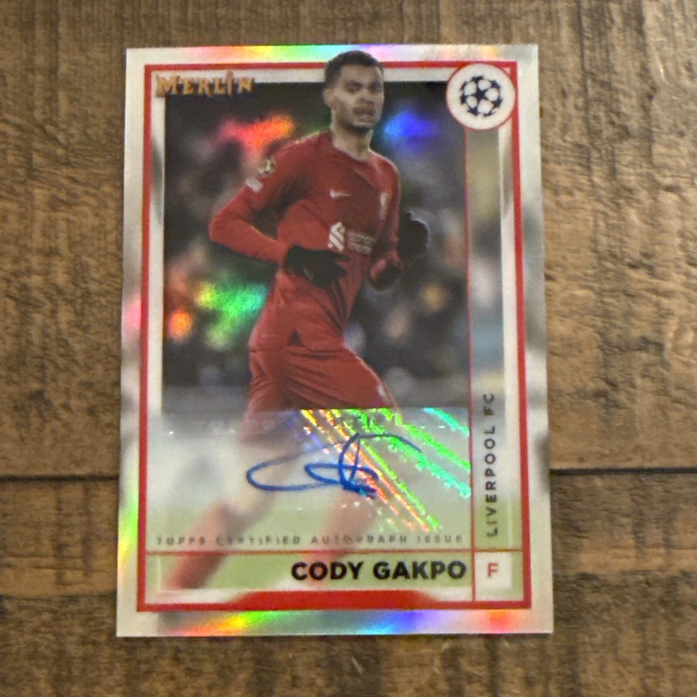 Cody Gakpo 2022-23 Topps Chrome Merlin Auto Silver Refractor AC-CG Liverpool!