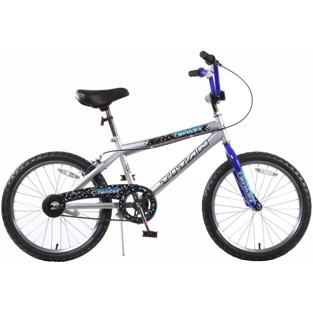 Tomcat Boys Silver and Black BMX Bike with 20-inch Wheels Silver