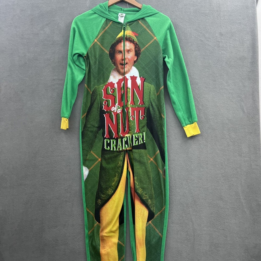 Elf Buddy Women’s XS O-2 Son Of a Nutcracker One Piece Hooded Pajama