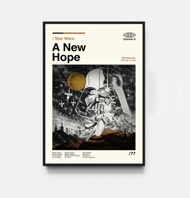 A New Hope Star Wars Poster | Classic TV Series Print | Iconic Movie Wall Art | Epic Sci-Fi Decor | Galactic Fan Collection
