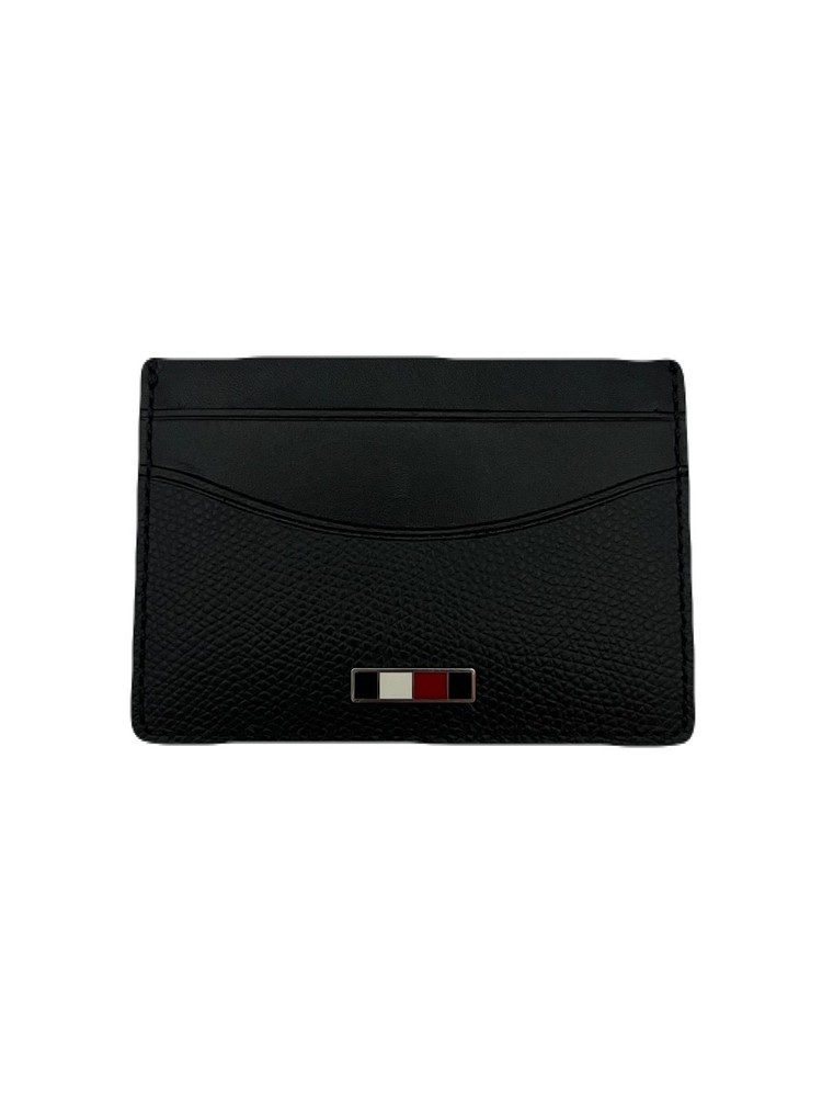 Tommy Hilfiger Black Leather Card Wallet Case TC131-7 Preowned
