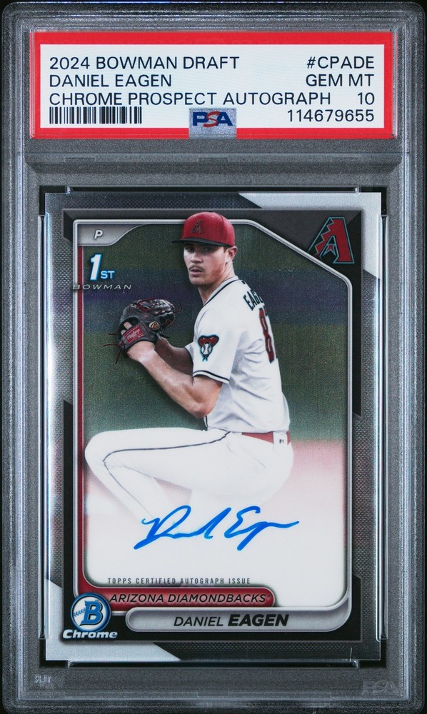 2024 Bowman Draft - Chrome Prospect Autographs Daniel Eagen #CPA-DE (AU, RC)