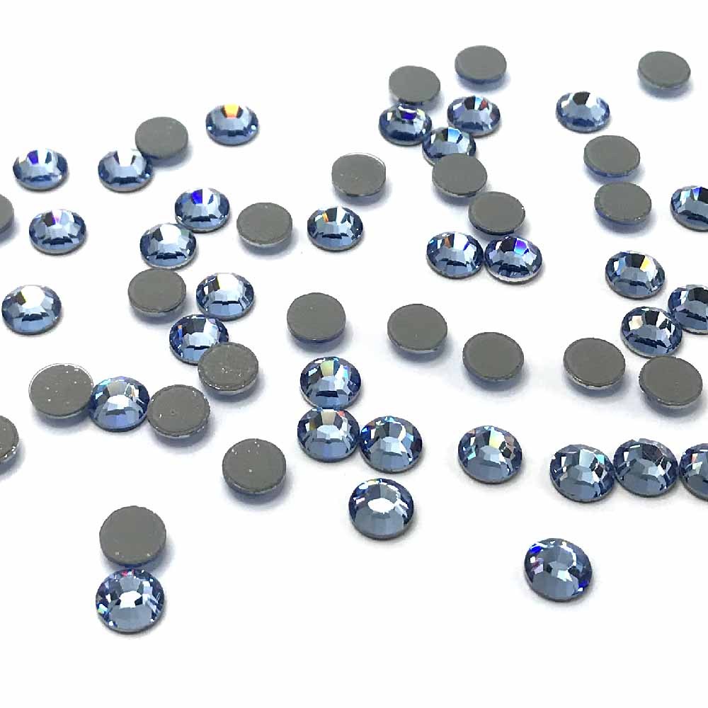 36 Swarovski 6mm Light Sapphire Flatback Hotfix Rhinestones - Clearance-image