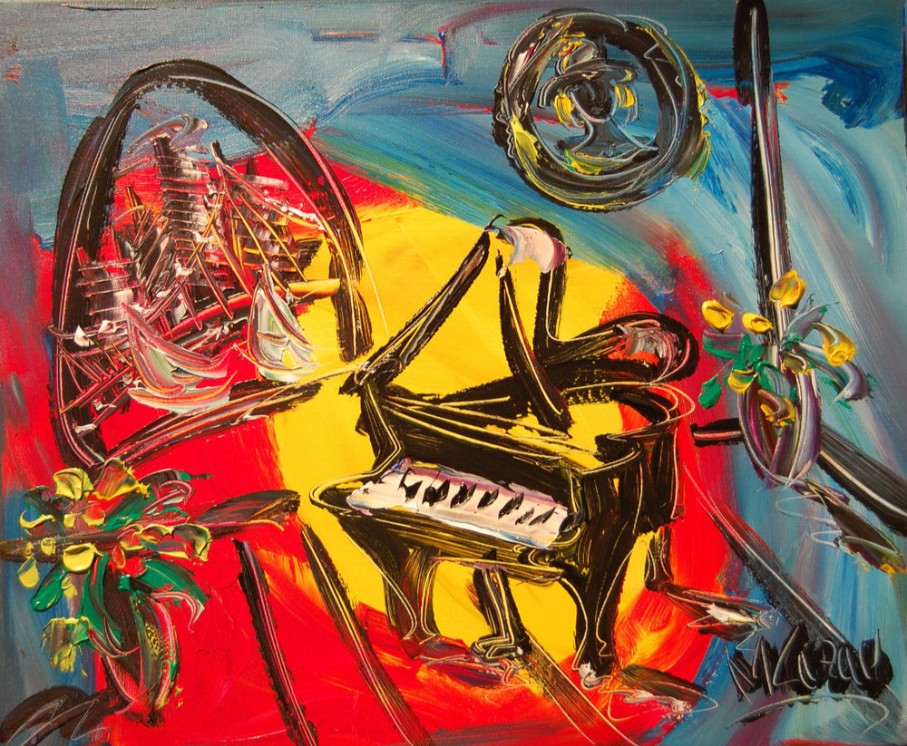 BRIGHT ROOM   SIGNED CANVAS - STRETCHED painting original