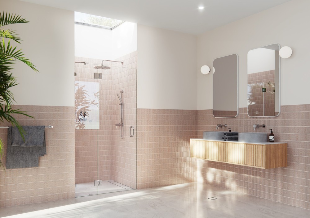 Halo 78H x 40.25W Chrome Frameless Hinged Glass Shower Door GW-GH-40.25