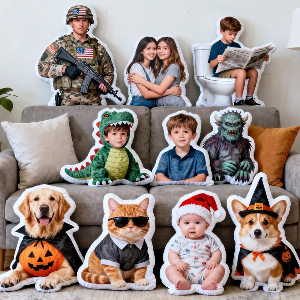 Personalized Photo Pillow Case, Custom Face Pillow from Picture Gift