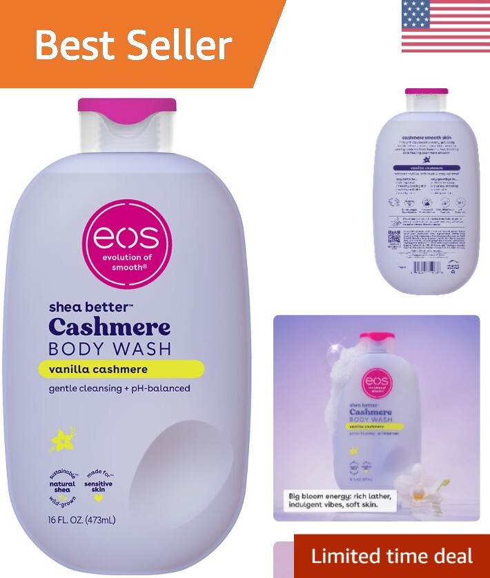 Moisturizing Shea Better Body Wash in Vanilla Cashmere - Gentle Nourishing 16 oz