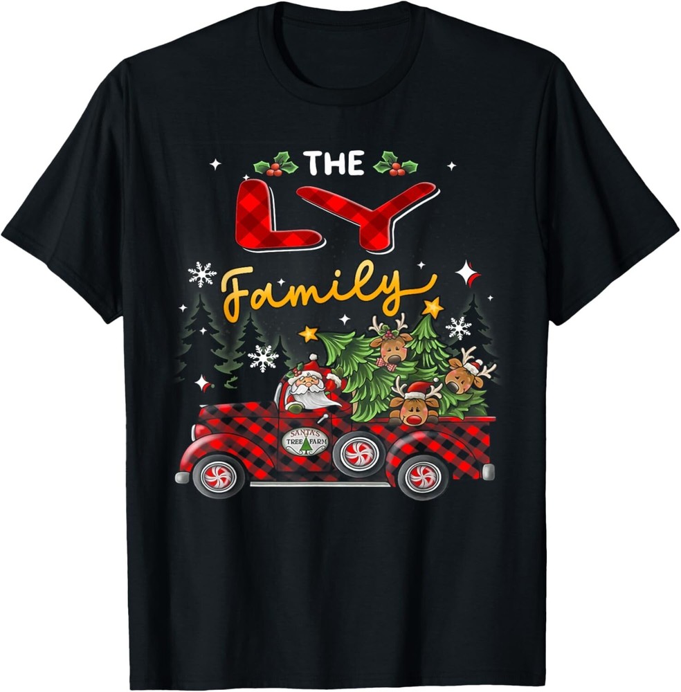 The Ly Family Christmas Matching Pajamas Group Gift T-Shirt, Hoodie, Sweatshirt