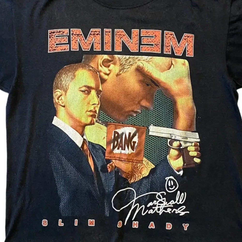 Eminem Slim Shady Rapper Album Short Sleeve Unisex Cotton Shirt S-234XL