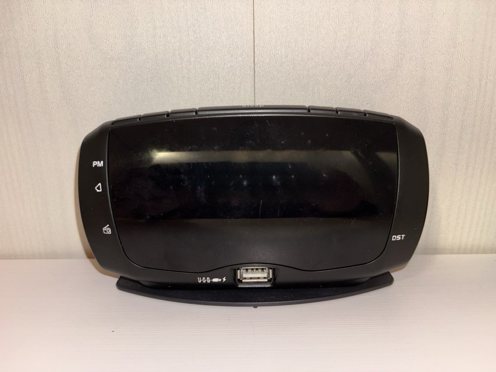 Alarm Clock Radio for Bedroom with 2 USB Charging Ports, Digital w/Cord