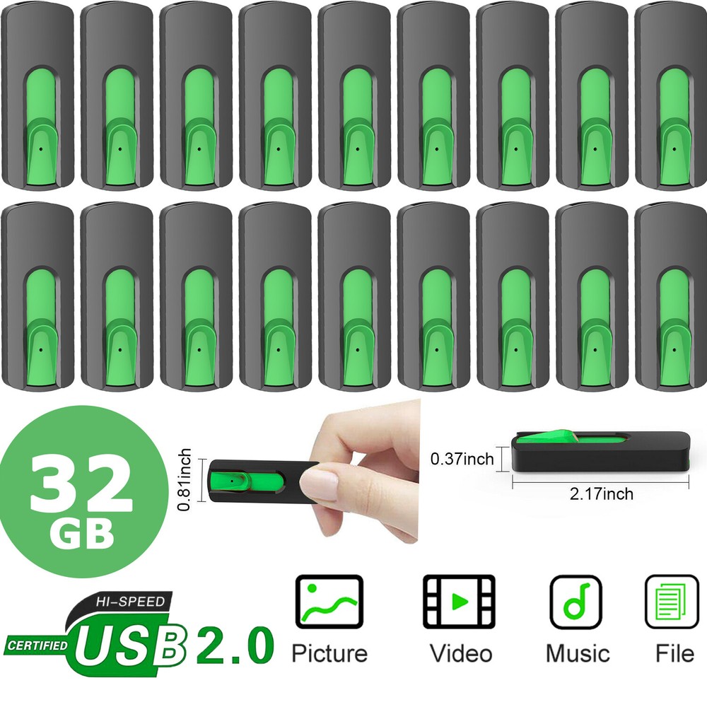 Bulk Sale USB 2.0 32GB 20PCS Retractable Style USB Flash Drive USB Memory Stick-image