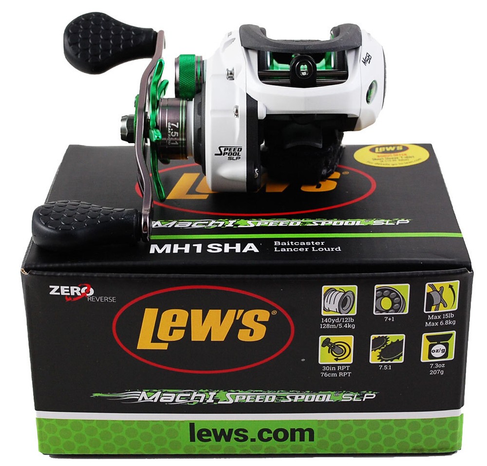 LEW'S MACH I SPEED SPOOL SLP MH1SHA 7.5:1 RIGHT HAND BAITCAST REEL