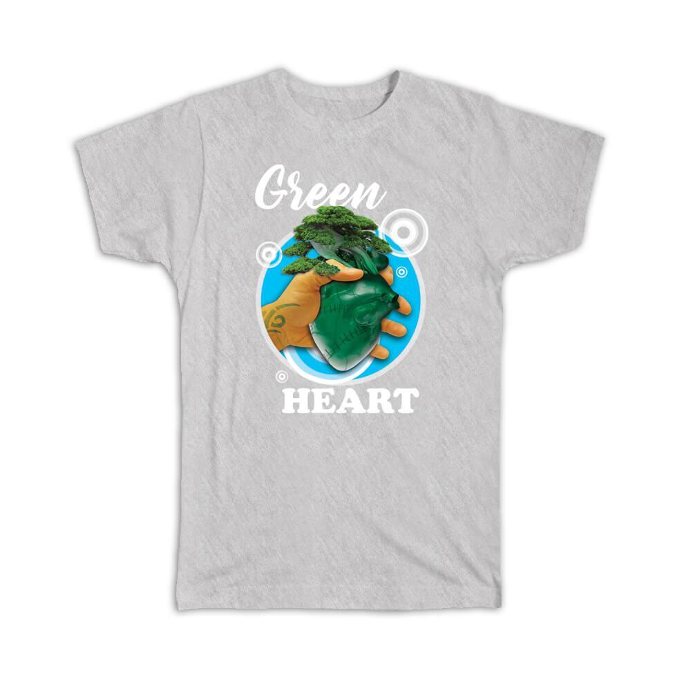 Gift T-Shirt : Ecolife Green Heart Tree Nature Friendly Ecological Organic Plant