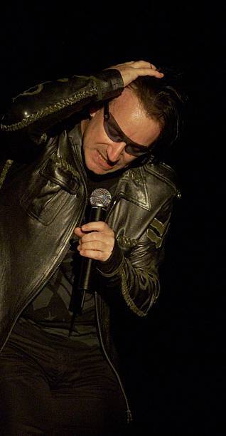 Bono on stage in Earls Court London on 8 21 2001 after hearing his- Old Photo 5