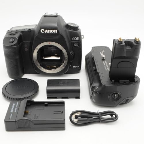 Canon EOS 5D Mark II 21.1MP Digital SLR Camera Black JAPAN Battery grip included