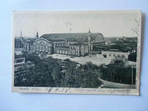 Postcard Bremen Central Station (No. 655)