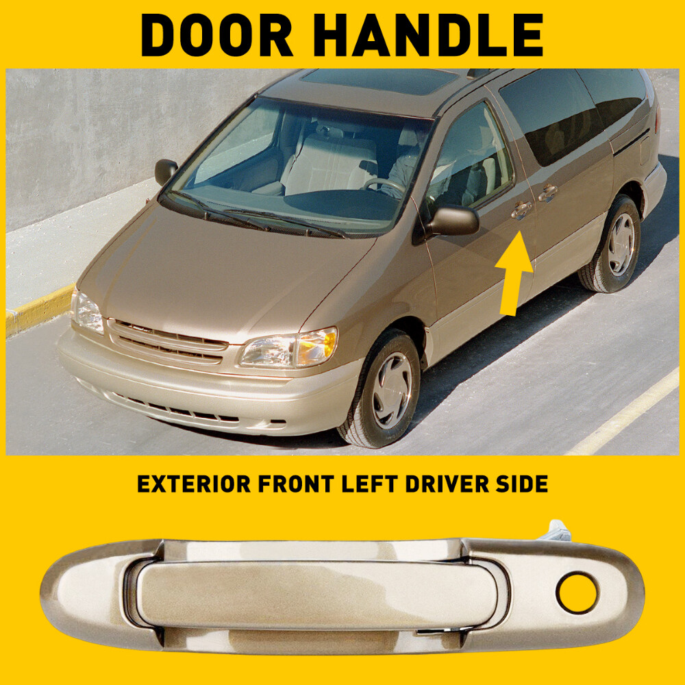 1998-2003 Toyota Sienna Driver Side Front Left Beige Outside Door Handle