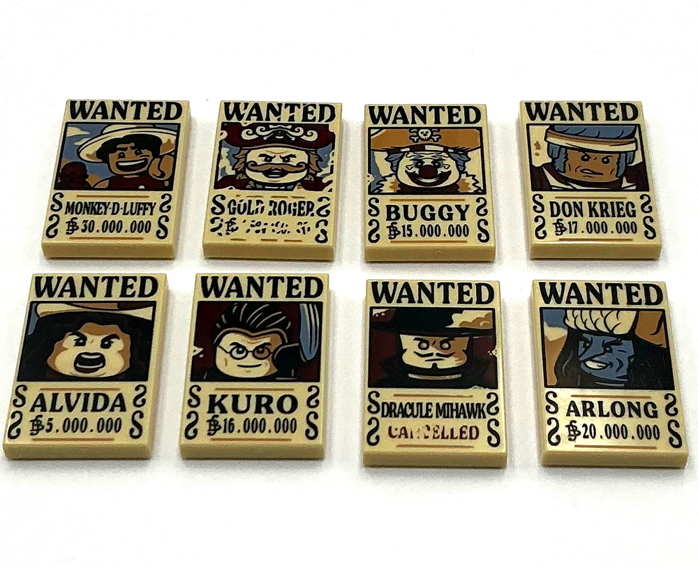 Lego New Wanted Poster Tiles from Buggy the Clown's Circus Tent 75637 Set
