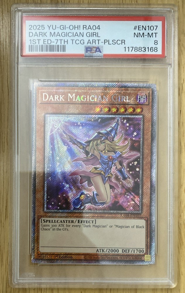 Dark Magician Girl 7th Art Platinum Secret Rare RA04-EN107 Quarter Century 1st Ed