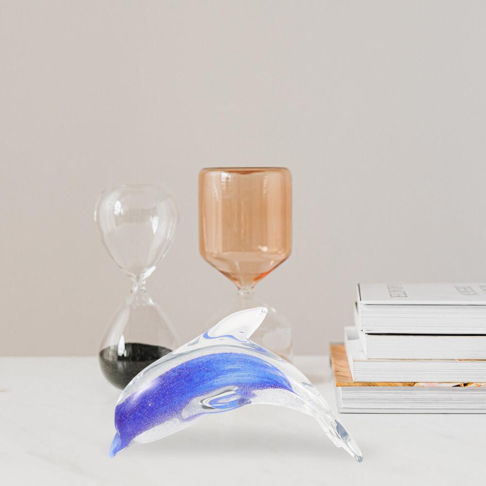 Decorative Home Accessories Dolphin Glass Ornament Craft Car Lovers