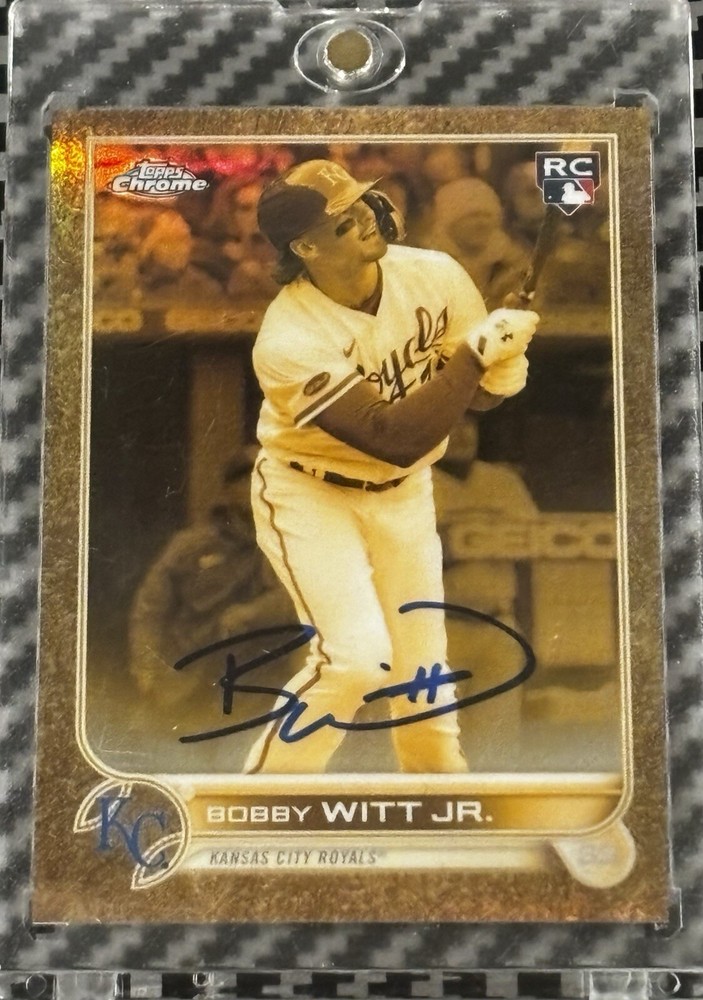 2022 topps gilded Bobby Witt Jr in person Auto /199