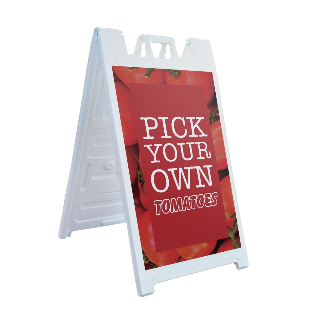 Heavy Duty A-Frame Sidewalk Sign for Fresh Juicy Tomatoes and Vegetables