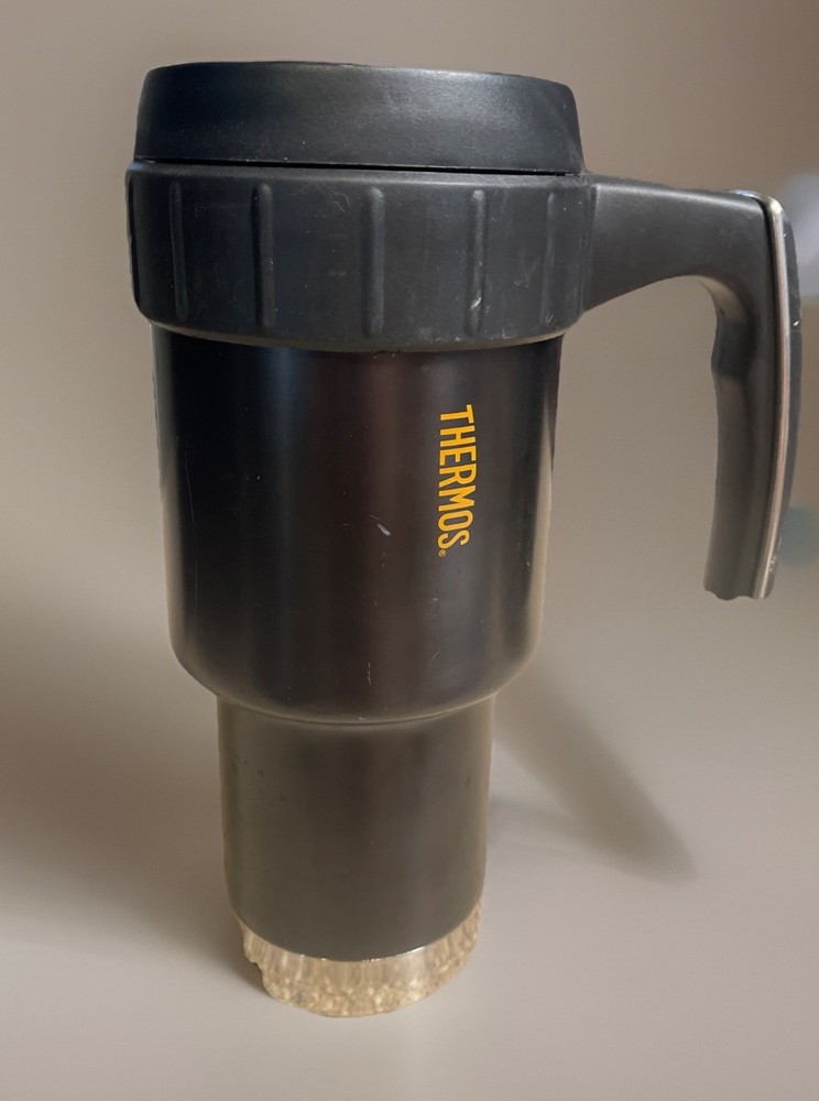 Thermos 20oz Travel Mug Black Double Wall Insulated Coffee Cup FAST SHIPPING
