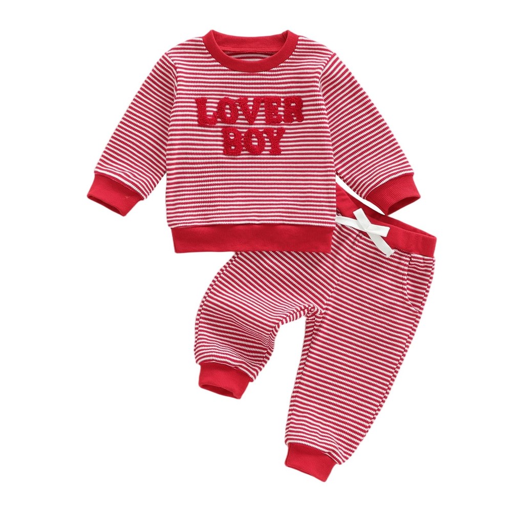 Toddler Baby Boy Girl Valentine's Day Outfit Letter Print Sweatshirt Pants My...