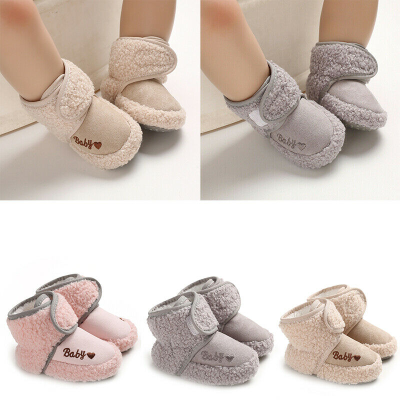 Infant Baby Girls Boys Toddler Anti-slip Warm Slippers Socks Crib Shoes Boots