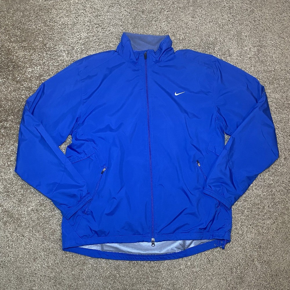 Nike Jacket Size XL Windbreaker Blue Mens Vented Full Zip 2000s Clima Fit