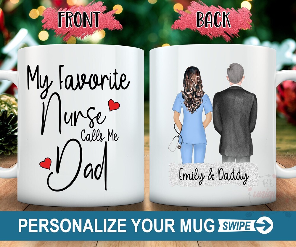 Nurse Dad Gift Father Of Nurse Fathers Day Gift From Daughter My Favorite Nurse