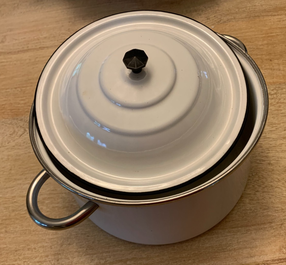 Vintage FISSLER ASTA Enamel Dutch Oven & Kettle Set West Germany 2-Piece