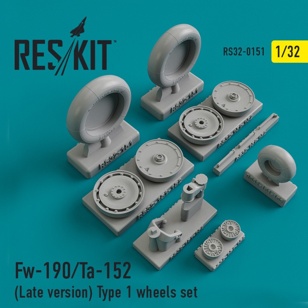 Fw-190 Ta-152 Late Type 1 Wheels 1:32 ResKit RS32-0151