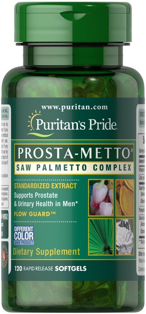 Puritan's Pride Prosta-Metto Saw Palmetto Complex For Men - 120 Softgels