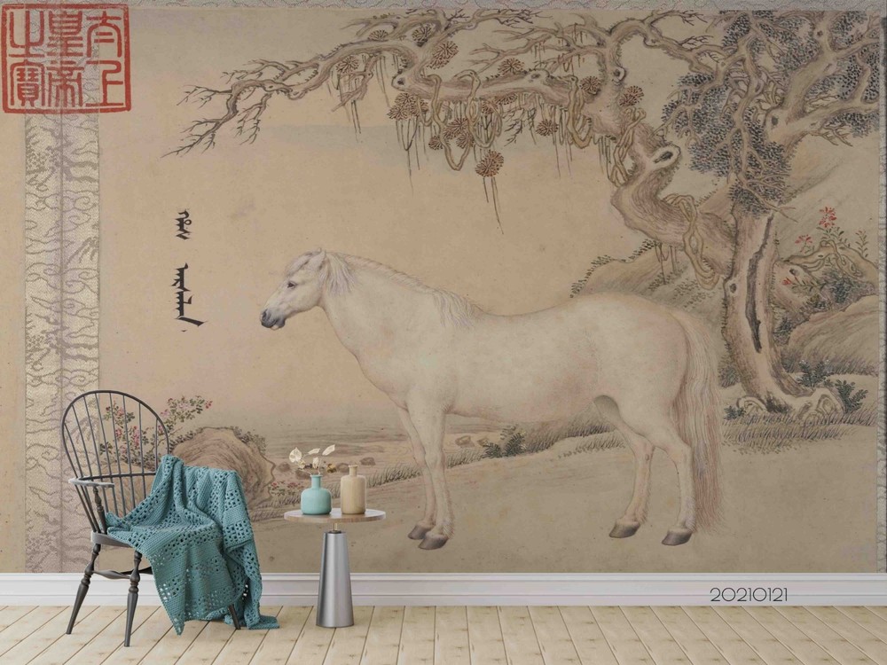 3D Wang Zhicheng Chinese Painting Wall Murals Wallpaper Murals Wall Sticker 8