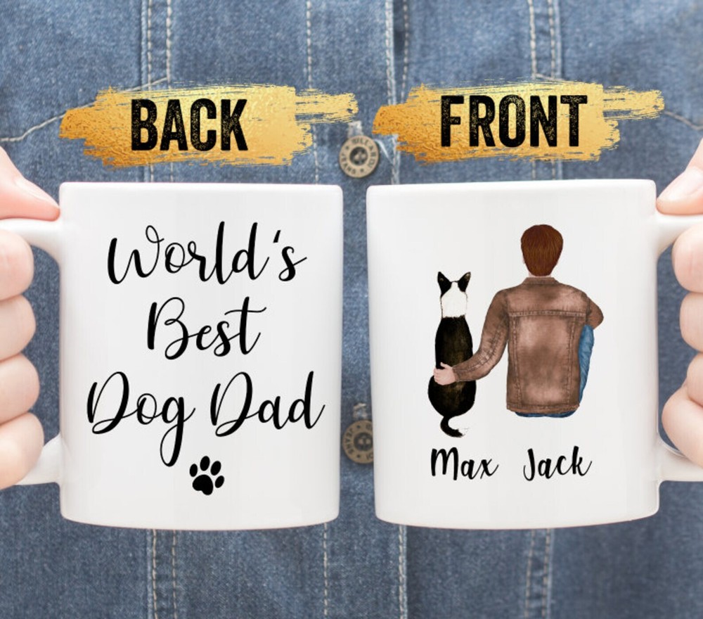 Dog Dad Mug World's Best Dog Dad Personalized Dog Dad Mug Dog Lover Mug Fathers