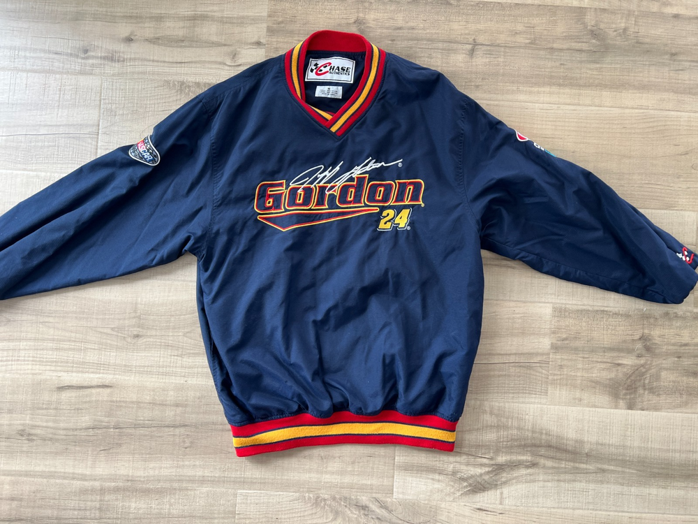 **Vintage Jeff Gordon Dupont NASCAR Windbreaker Pullover Jacket**  